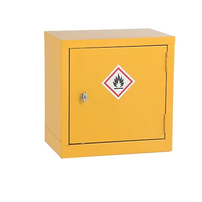 Premium Yellow 1-Shelf Hazardous Substance Cabinet Secure Storage