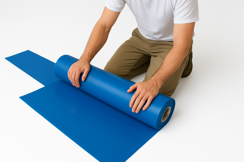 Heavy-Duty Proof Membrane 1000 Gauge 4M Wide Polythene Sheeting for Groundwork Flooring