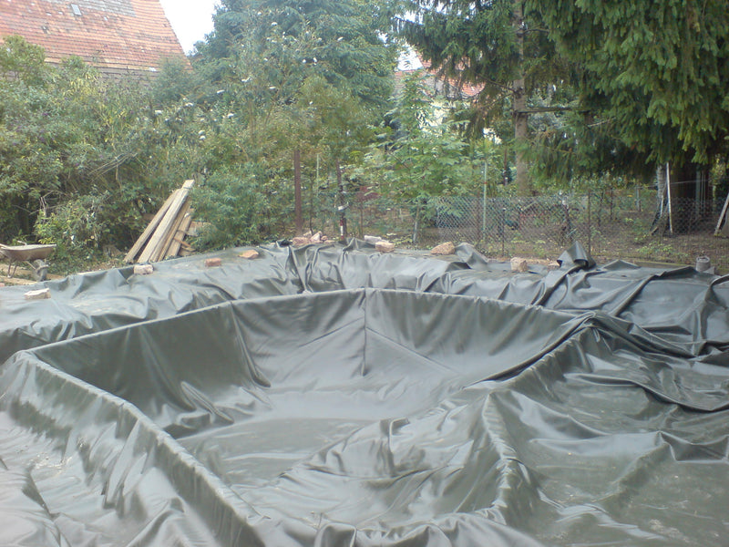 High Quality Black HDPE Pond Liner Lifetime Guarantee With Heavy Duty Underlay - 0.35mm