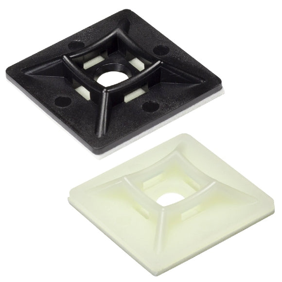 Premium Cable Tie Mount Bases 25mm Strong Adhesive Screw Fixing Fits 4.8mm Ties Ideal for Home Office Industrial