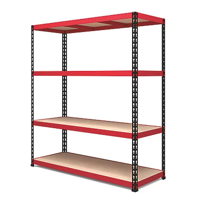 Industrial Powder-Coated Steel Shelf Units For Garages & Workshops - 3 Pack