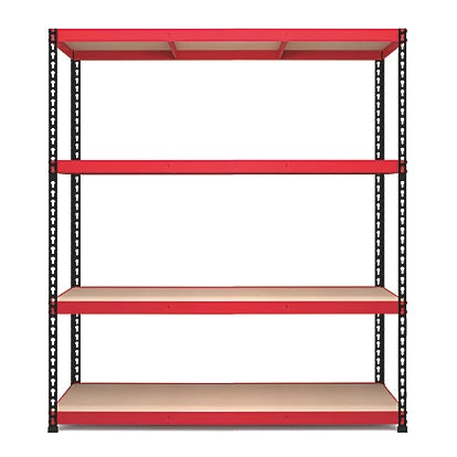 Industrial Powder-Coated Steel Shelf Units For Garages & Workshops - 3 Pack