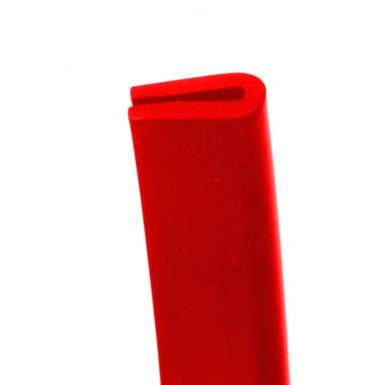 Flexible Red PVC Rubber U-Shape Edge Trim for Cars and Safety Edging