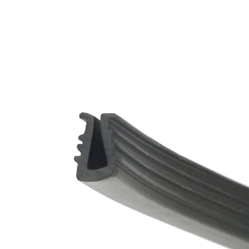 Durable Ribbed Flexible Rubber U-Channel Trim for Seal Marine and Industrial Use