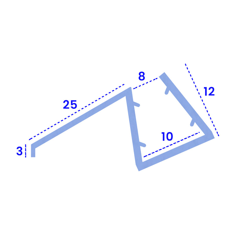 Flexible Length Clear PVC Shower Seal for 8-10mm Glass Installation