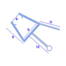 Clear PVC Shower Seal for 4-6mm Glass Gap Sealing from 7mm to 12mm