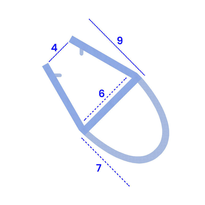 Clear Shower Seal for 4mm–6mm Glass 850mm Length