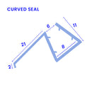Customizable PVC Shower Seal for Curved Glass Simple to Cut & Install