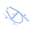 Customizable PVC Shower Seal for Curved Glass Contact Us for Details
