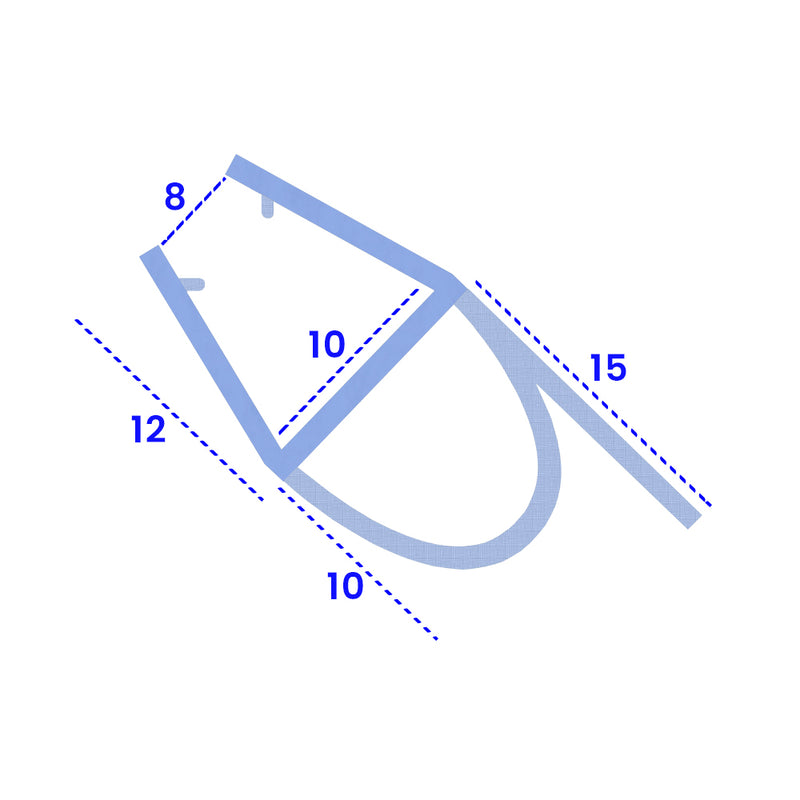 High-Quality Rigid PVC Shower Seal for Straight Glass 800mm to 2500mm Lengths