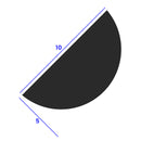 Black Threshold Seal for Straight Baths and Wet Room Edges