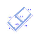 Clear Shower Screen Corner Seal for 4mm-6mm Glass