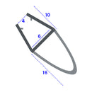 High-Quality Black PVC Shower Seal Seals Gaps from 11mm to 16mm