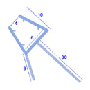Flexible Shower Seal for Straight Glass 4-6mm Thickness Easy Installation