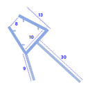 High-Quality PVC Shower Seal for 25mm to 30mm Gaps Perfect for Straight Glass
