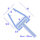 Clear Shower Seal for 4-6mm Glass Easy Installation