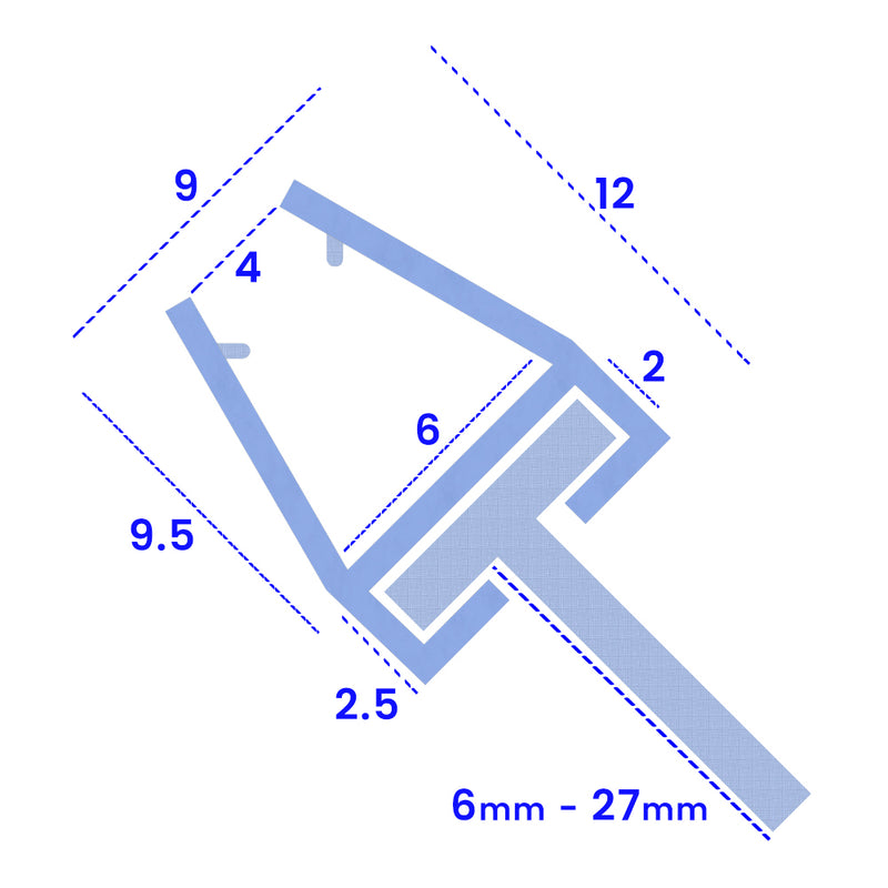 Clear Shower Seal for 4-6mm Glass Easy Installation