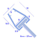 Easy-to-Install 8mm Glass Shower Seal Suitable for Horizontal and Vertical Use
