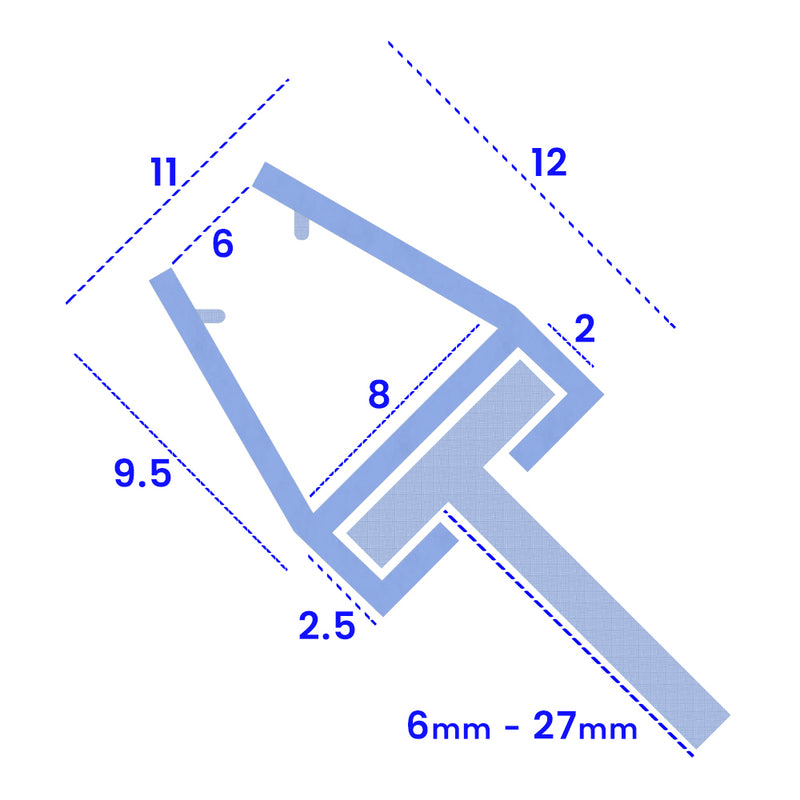 Easy-to-Install 8mm Glass Shower Seal Suitable for Horizontal and Vertical Use