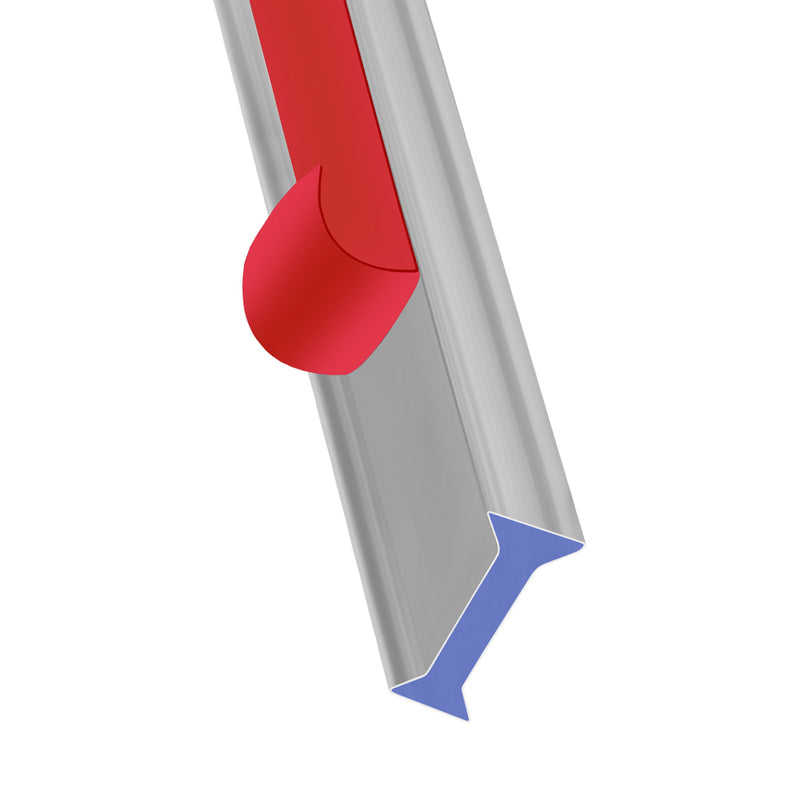 Rigid PVC Glass Panel Seal with 3M VHB Tape Perfect for Glass Partitions