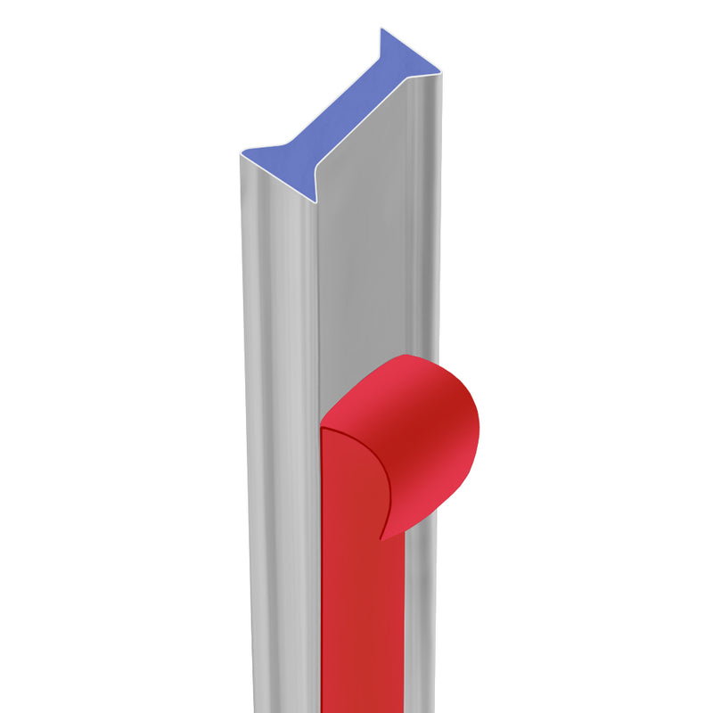 Rigid PVC Glass Panel Seal with 3M VHB Tape Perfect for Glass Partitions