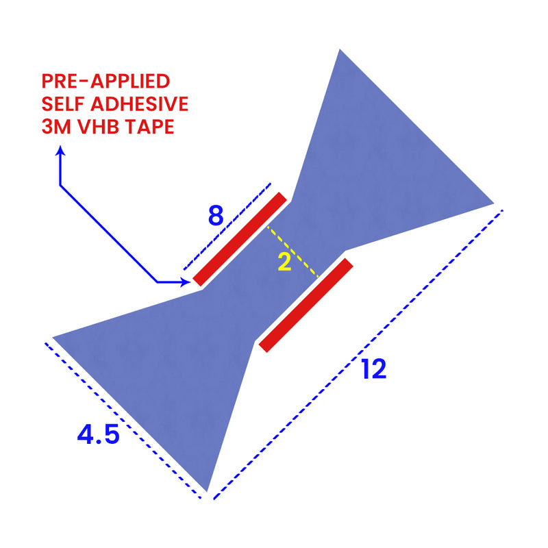 Self-Adhesive Glass Seal for 12mm Thickness No Extra Adhesive Required