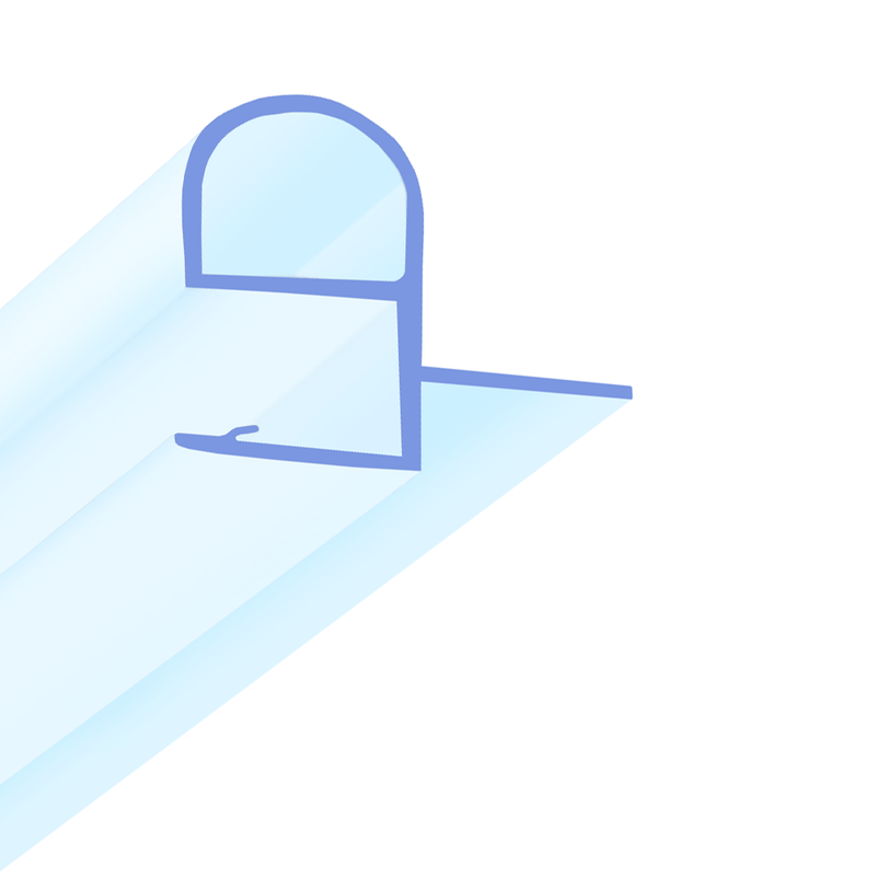 High-Quality PVC Shower Seal for 8mm-10mm Glass Available in Multiple Lengths