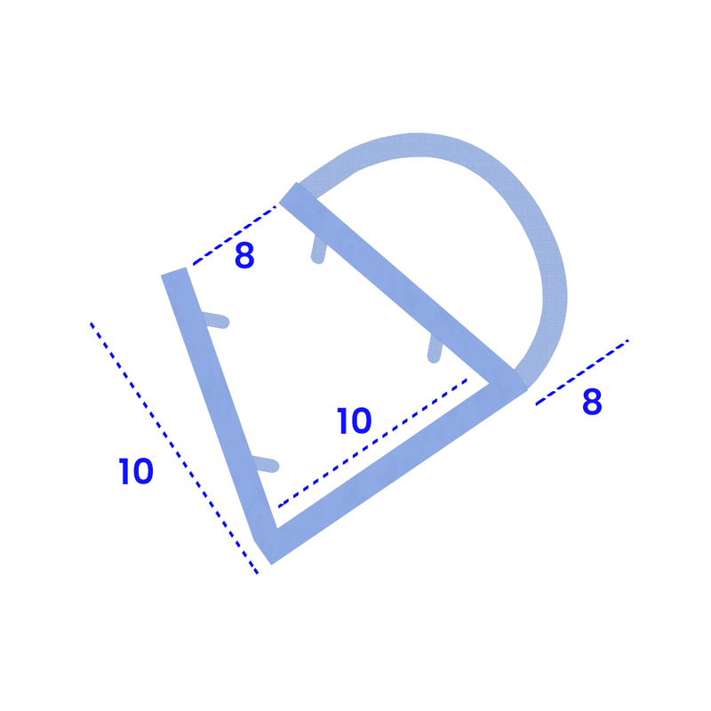 Clear Shower Seal with No Adhesive Needed for 8-10mm Glass