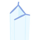 High-Quality Rigid PVC Shower Seal for Glass Multiple Lengths Available