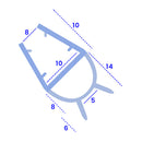 Premium Clear Seal for 8-10mm Glass Available in 2000mm Lengths