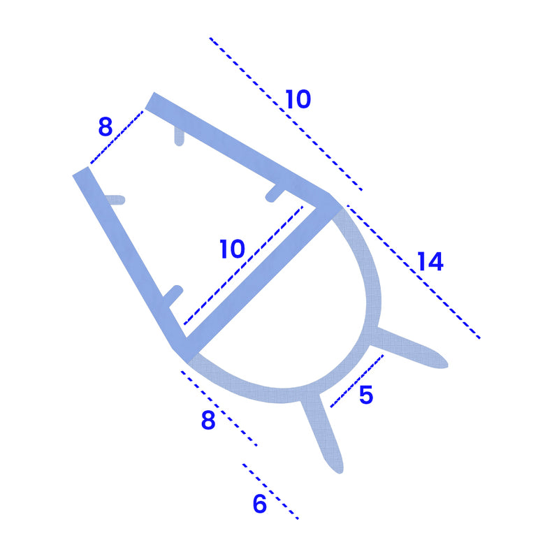 Premium Clear Seal for 8-10mm Glass Available in 2000mm Lengths