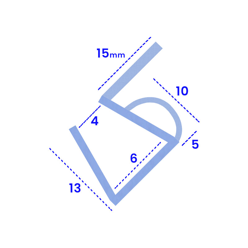 Premium Clear Seal for 4-6mm Glass Custom Length Service Available