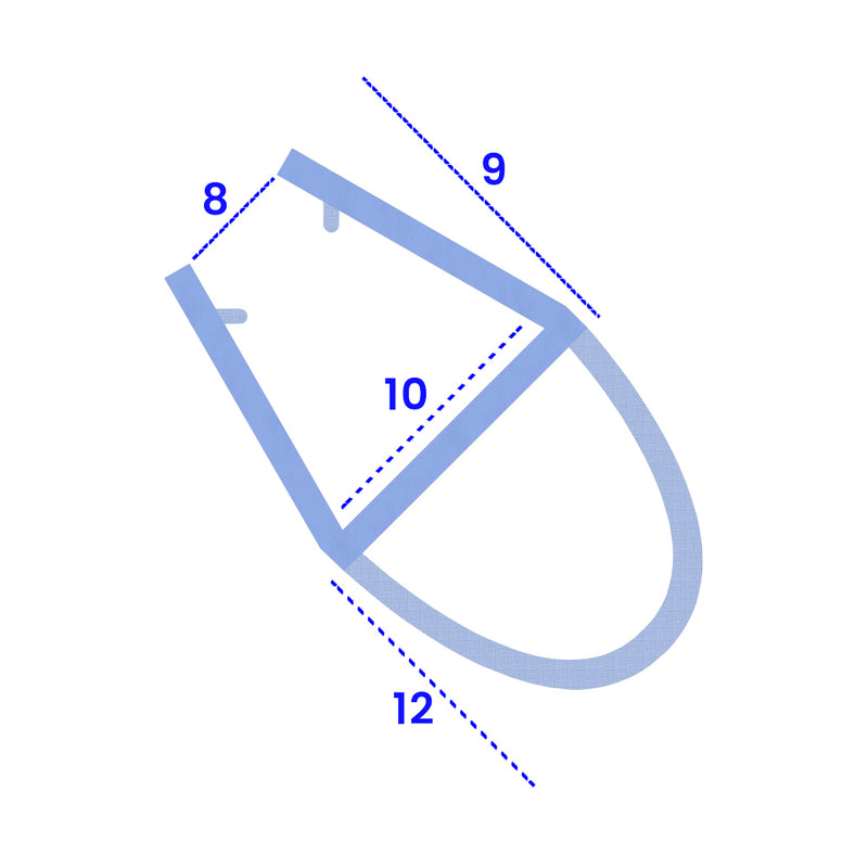 Clear Glass Seal for 8-10mm Glass 2000mm Lengths