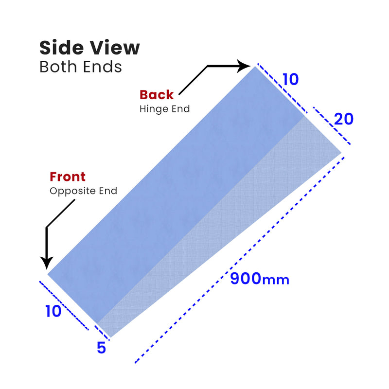 90cm Tapered Shower Seal for Glass Panels 4-6mm