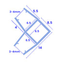Premium Tight-Fit Glass Corner Seal Custom Lengths Available