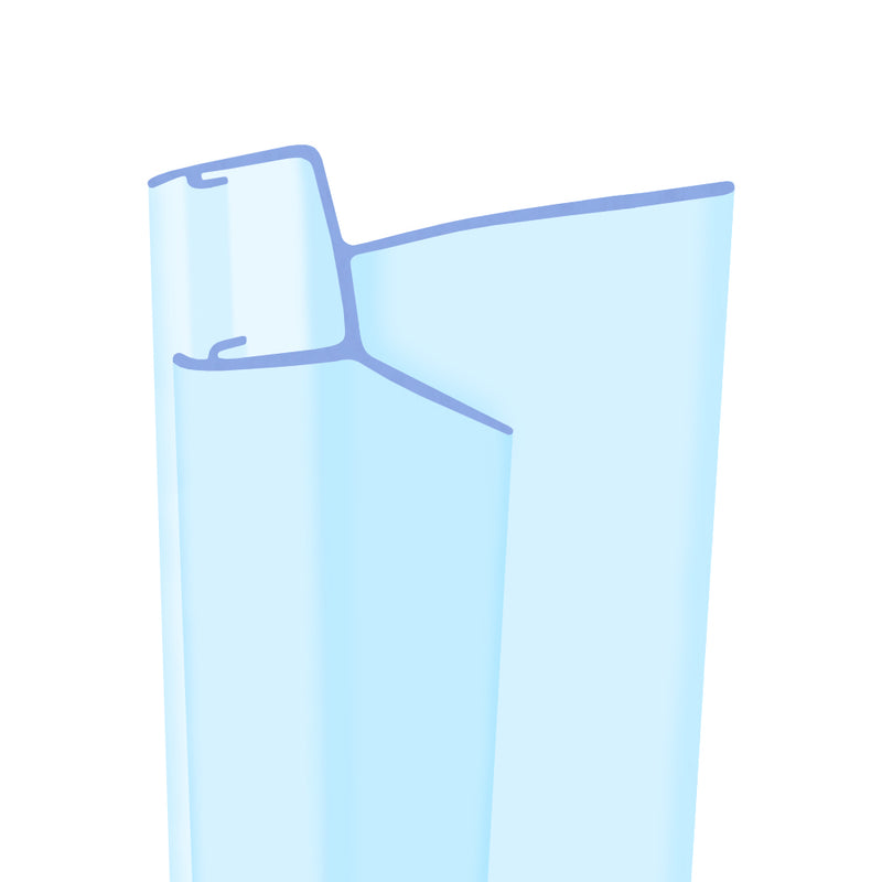 Premium Straight Shower Seal Fits 6mm 7mm & 8mm Glass