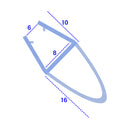 Premium Rigid PVC U Section Shower Seal Fits 6-8mm Glass 11-16mm Gaps