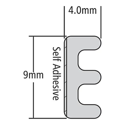 Premium Quality Self-Adhesive EPDM E Profile Draught Strip For Effective Sealing