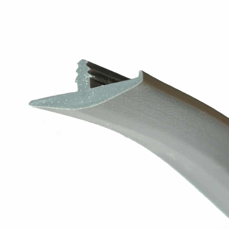 Easy Fit Single Lip Furniture T-Trim Silver for Plywood Boards and Work Surfaces