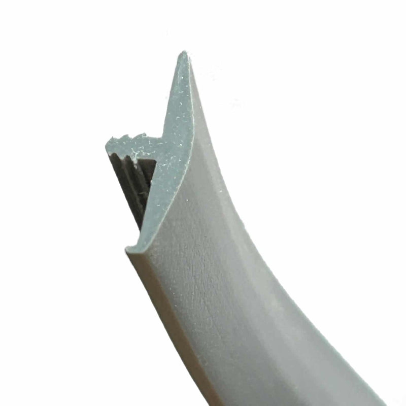 Easy Fit Single Lip Furniture T-Trim Silver for Plywood Boards and Work Surfaces