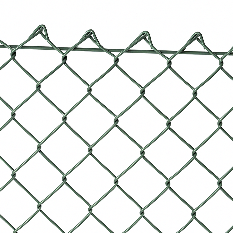 Green PVC Coated Chain Link Fence – 2400mm (8ft) Galvanized Steel Roll
