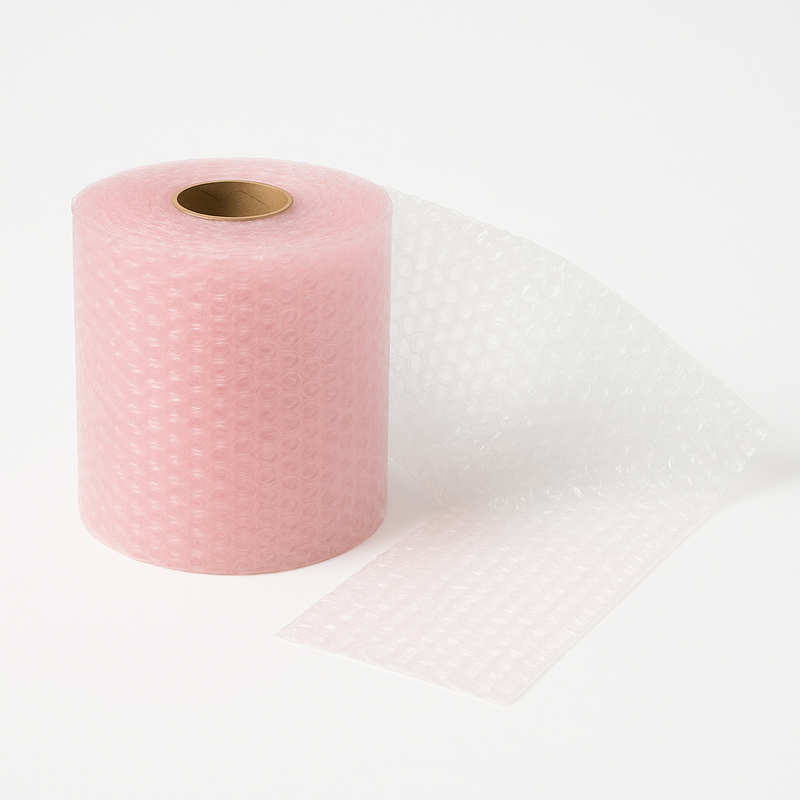 Premium Anti-Static Bubble Wrap Roll Small 10mm Bubbles Pink Wrap for Gadgets & Devices 100m