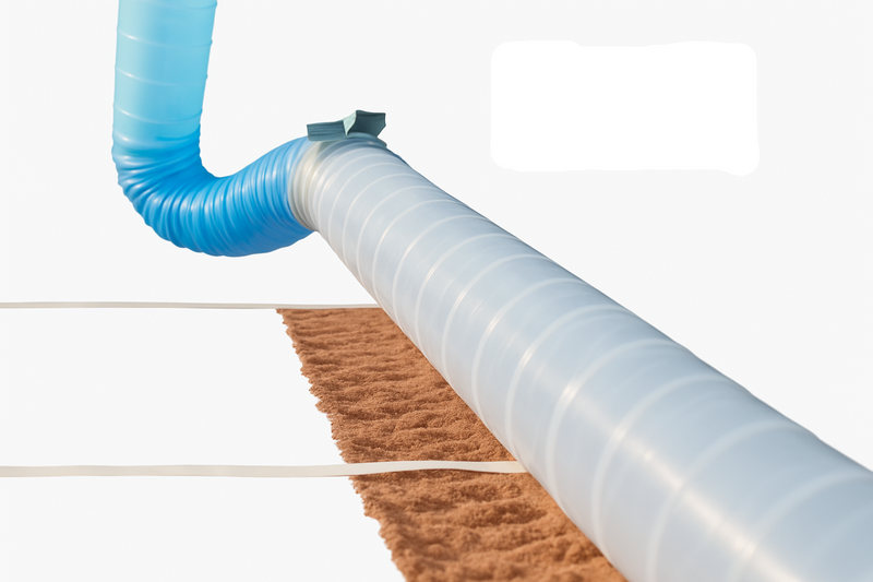 Heavy-Duty Temporary Drain Pipe Kit 254mm Sleeve Cable Ties Fast Install No Tools NeededPolythene Layflat Tubing