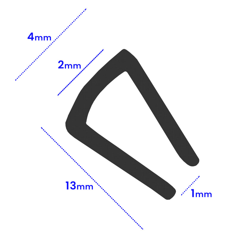 Premium U-Seal 4mm Width 13mm Height for Tight Gaps