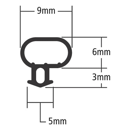 Premium Quality Black UPVC Door & Window Seal For Commercial Use - 20M