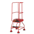High Quality Red 2 Step Podium Steps For Maximum Stability - 0.51m