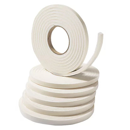 Pack of 6 Extra Thick White Self-Adhesive Weatherstrip For Windows And Doors