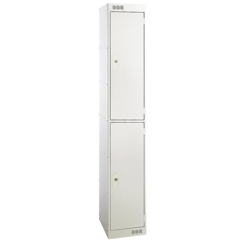 Heavy Duty Steel Grey 2-Door Security Locker For Storage Solution - 1800mm