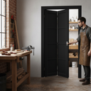 Internal Fully Finished 4 Panel Solid Bi-Fold Door - Spac...