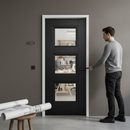 Internal Fully Finished Elegance 3 Light Clear Glass Door...